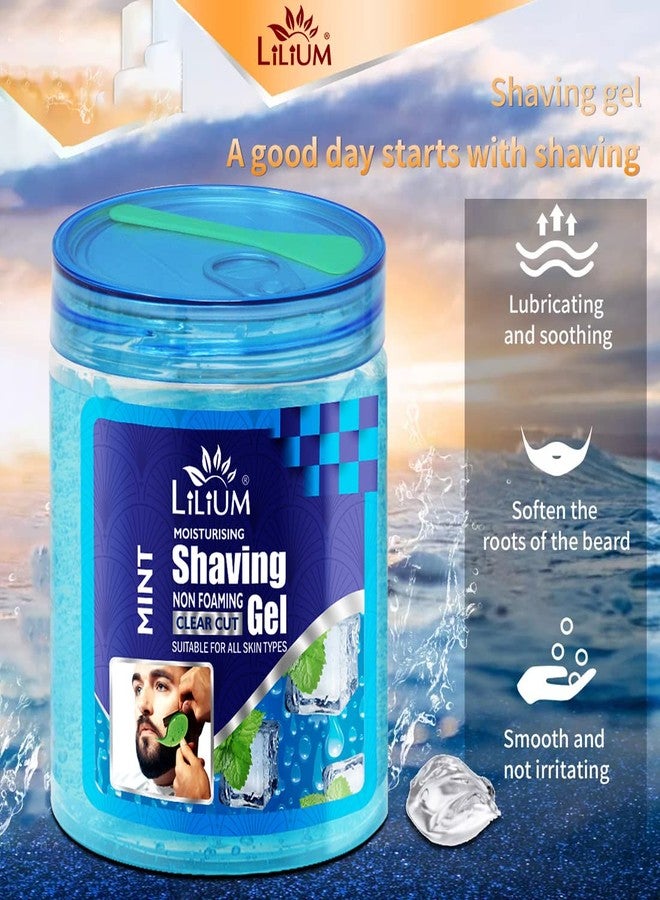 Lilium Non Foaming Mint Shaving Gel 500ml | Clear Cut & Moisturizing | Foam-Free Formula, Effective Shaving & Gentle on Skin | 100% Vegan & Suitable For All Skin Types - Image 4